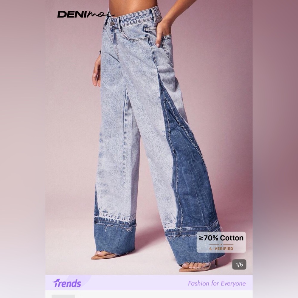 Stylish Two-Tone Denim Jeans